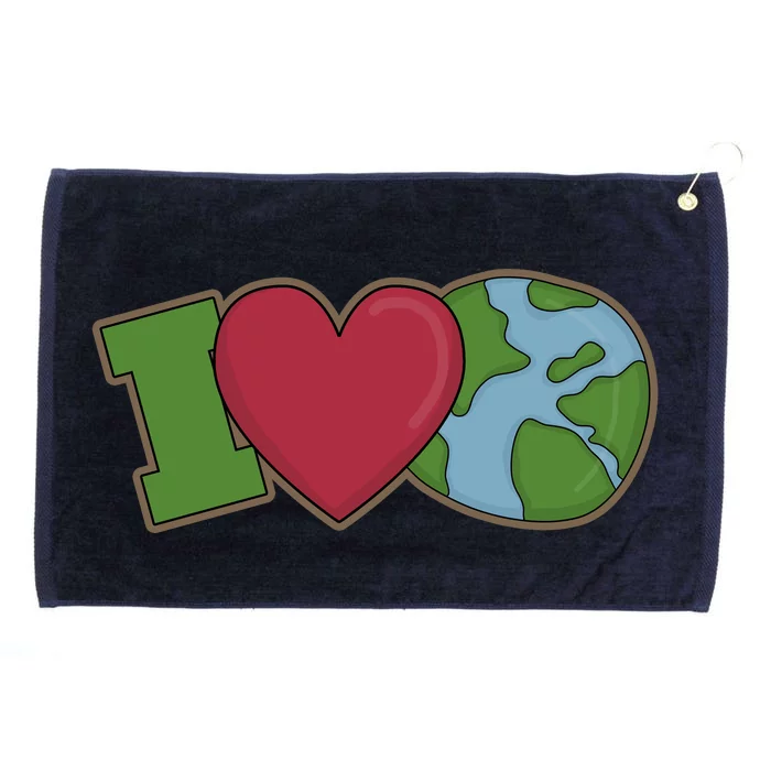 I Love Earth Nature Grommeted Golf Towel