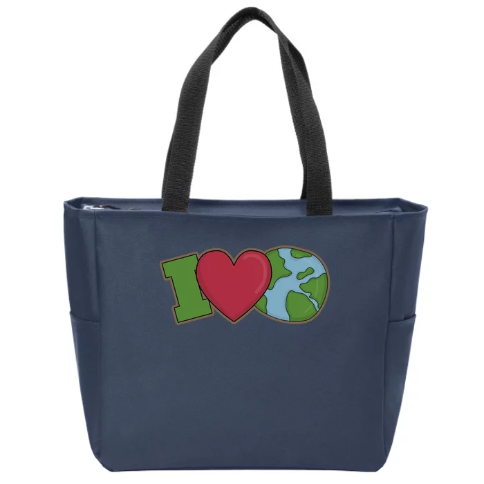 I Love Earth Nature Zip Tote Bag