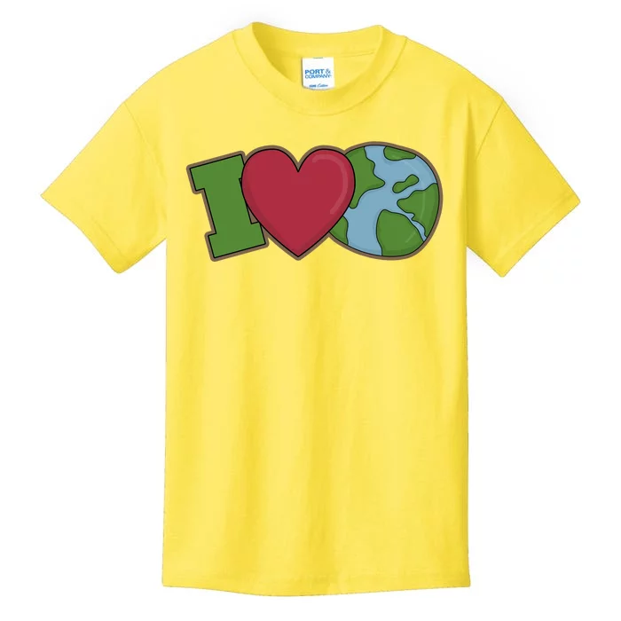 I Love Earth Nature Kids T-Shirt