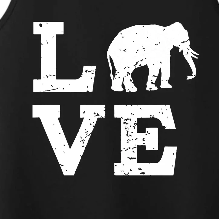 I Love Elephants Performance Tank