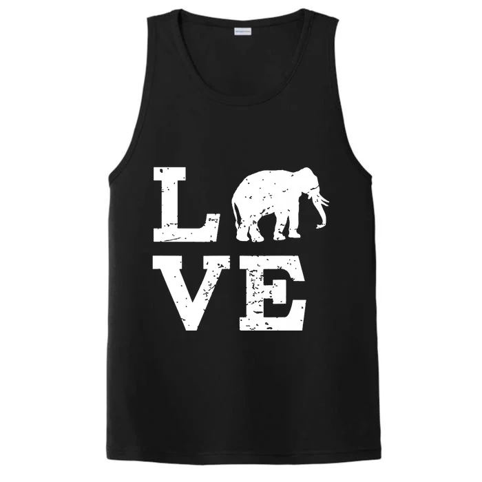 I Love Elephants Performance Tank