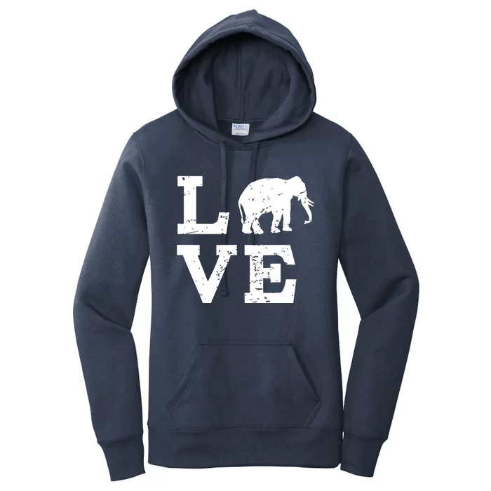 I Love Elephants Women's Pullover Hoodie