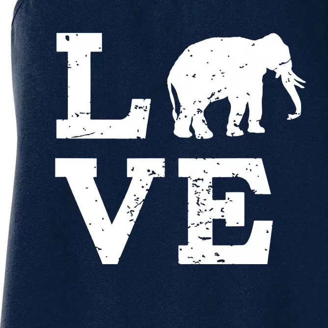 I Love Elephants Women's Racerback Tank