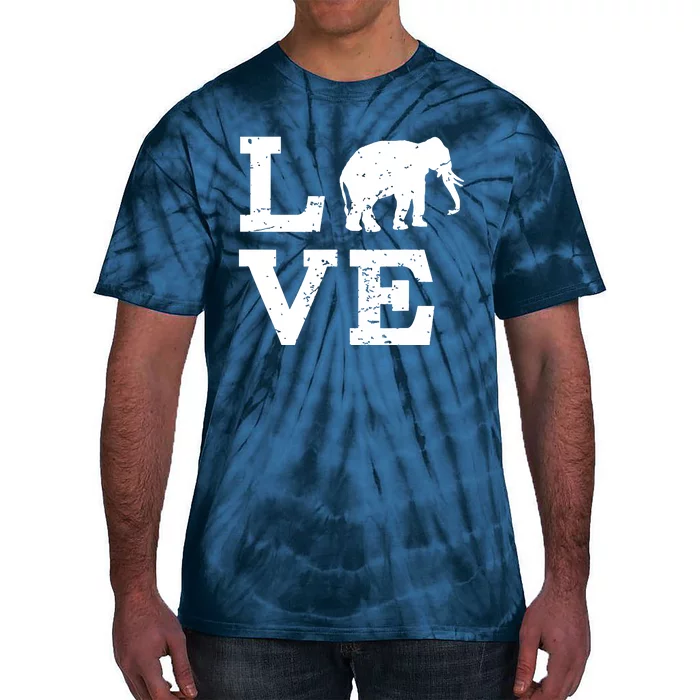 I Love Elephants Tie-Dye T-Shirt