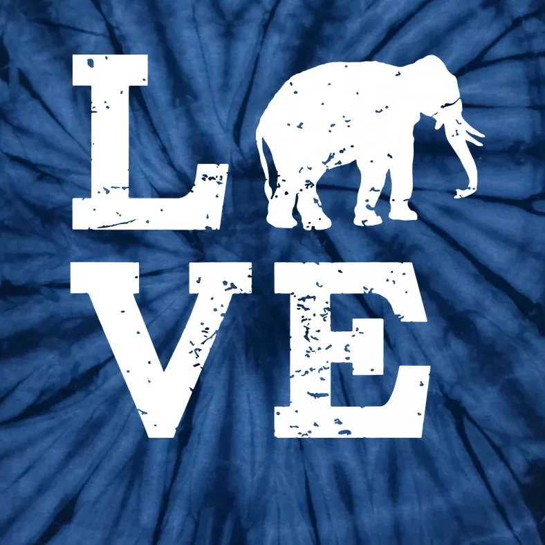 I Love Elephants Tie-Dye T-Shirt