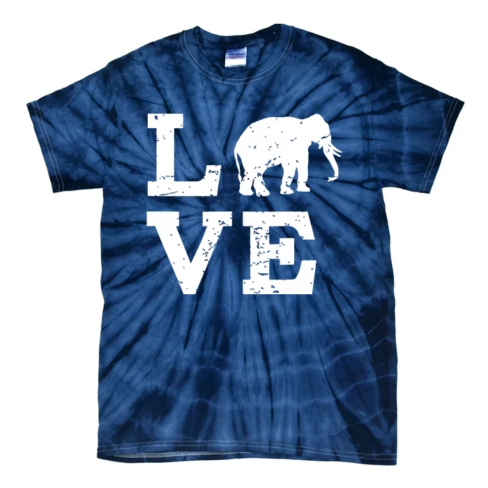 I Love Elephants Tie-Dye T-Shirt