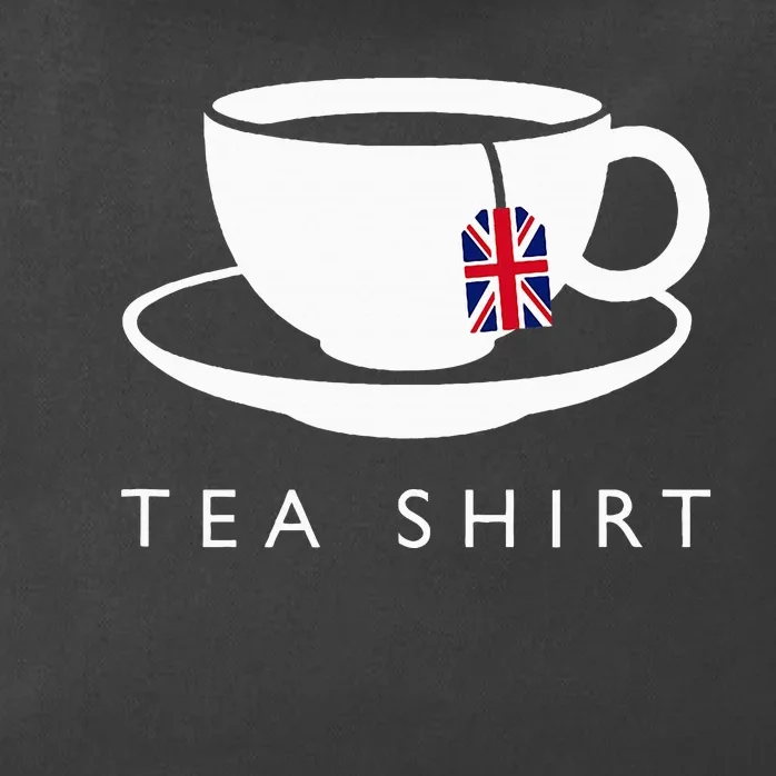 I Love English Tea Uk Flag Fun Novelty Souvenir Memorabilia Zip Tote Bag