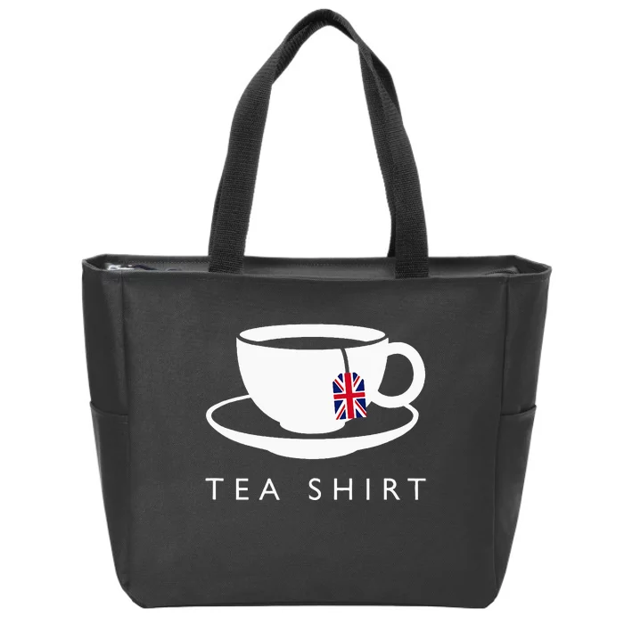 I Love English Tea Uk Flag Fun Novelty Souvenir Memorabilia Zip Tote Bag