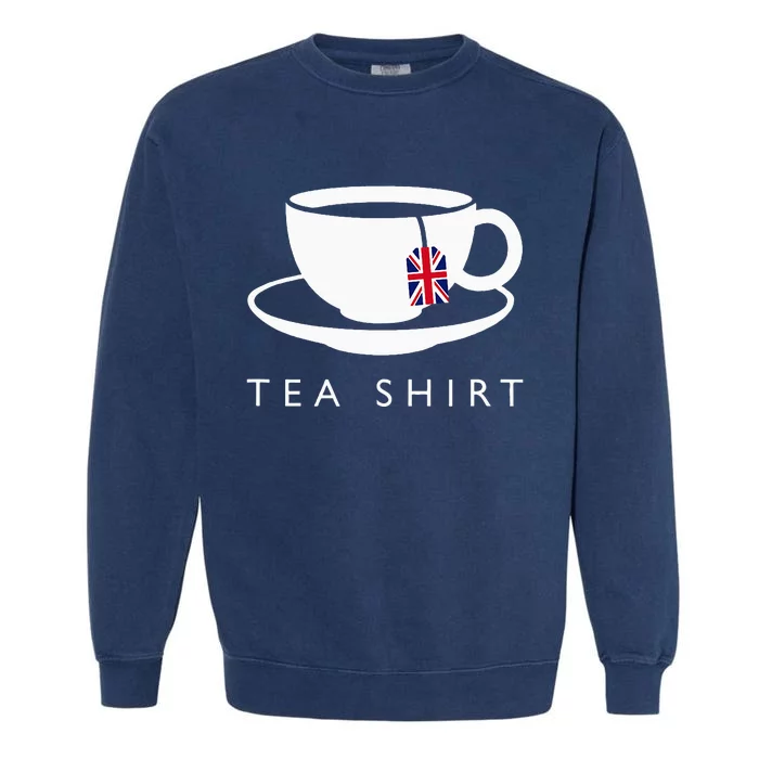 I Love English Tea Uk Flag Fun Novelty Souvenir Memorabilia Garment-Dyed Sweatshirt