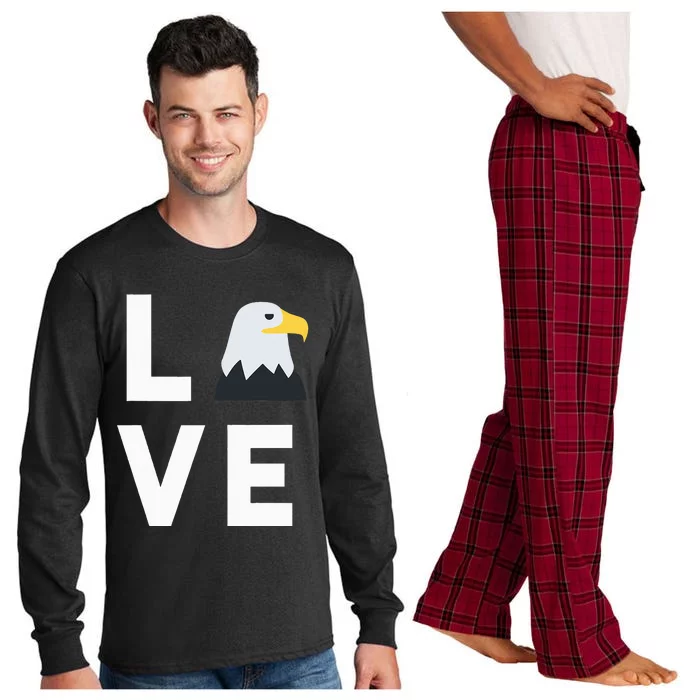 I Love E.agles Funny American Bald Eagle Lover Bird Long Sleeve Pajama Set