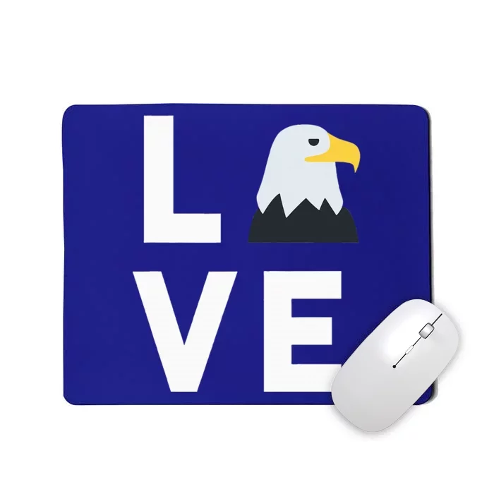 I Love E.agles Funny American Bald Eagle Lover Bird Mousepad