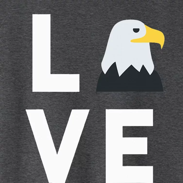 I Love E.agles Funny American Bald Eagle Lover Bird Women's Crop Top Tee