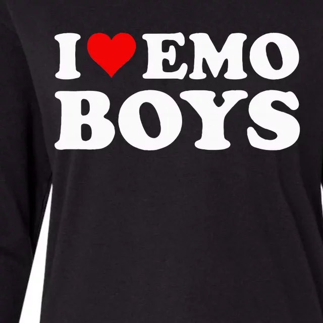 I Love Emo Womens Cotton Relaxed Long Sleeve T-Shirt