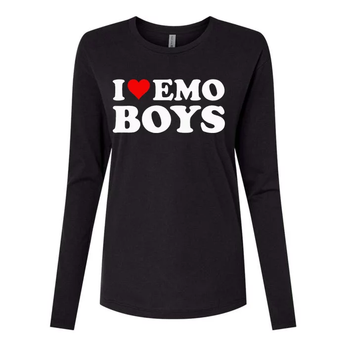 I Love Emo Womens Cotton Relaxed Long Sleeve T-Shirt