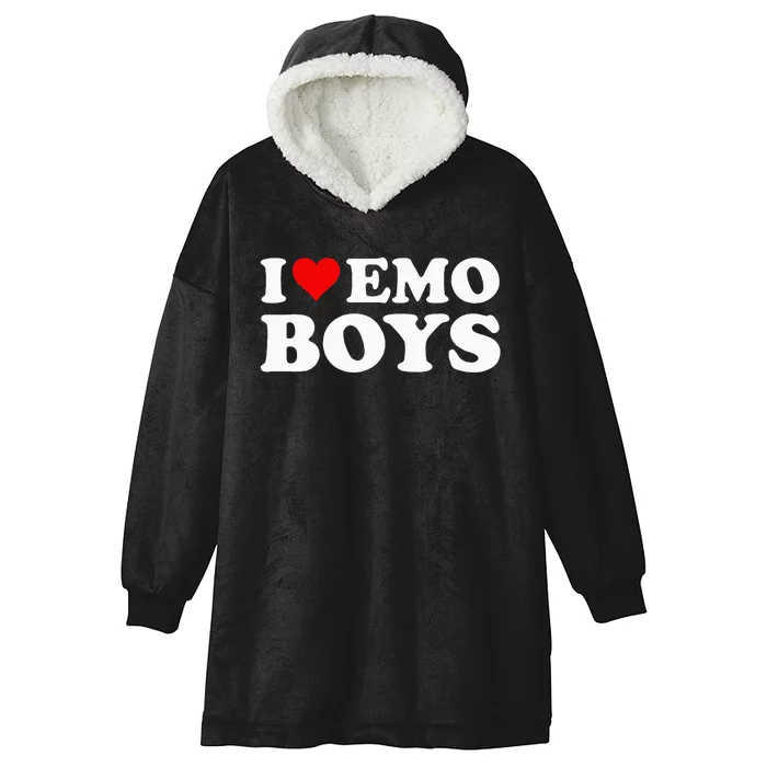 I Love Emo Hooded Wearable Blanket