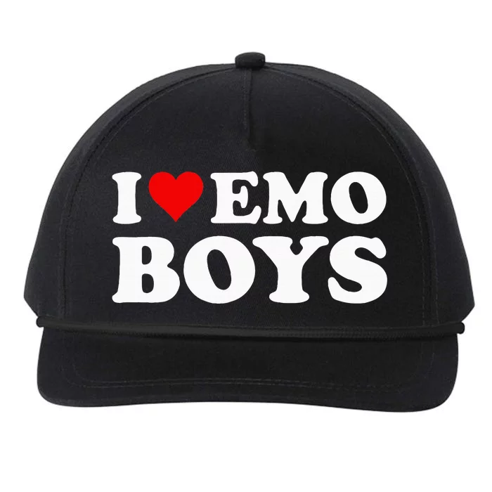 I Love Emo Snapback Five-Panel Rope Hat