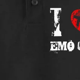 I Love Emo Funny Emo Goth Matching Dry Zone Grid Performance Polo