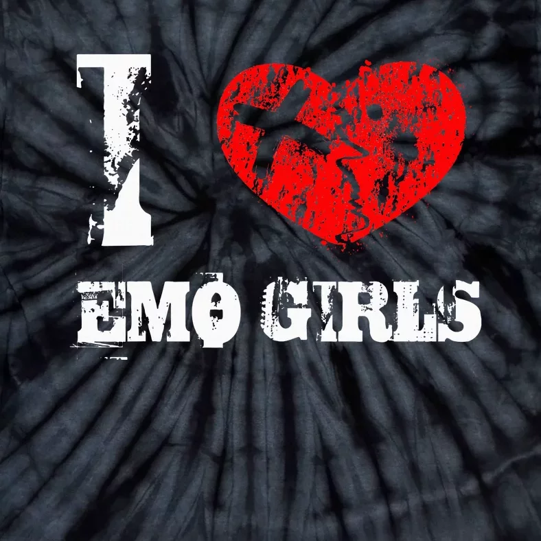 I Love Emo Funny Emo Goth Matching Tie-Dye T-Shirt