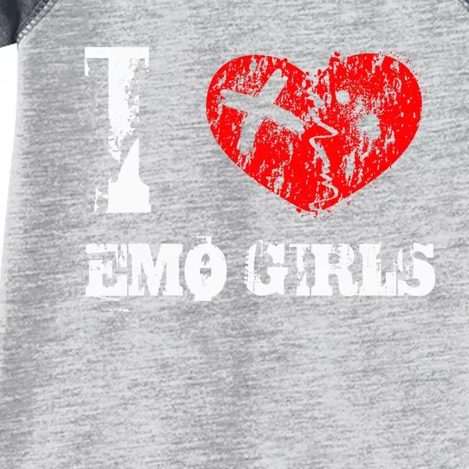 I Love Emo Funny Emo Goth Matching Infant Baby Jersey Bodysuit