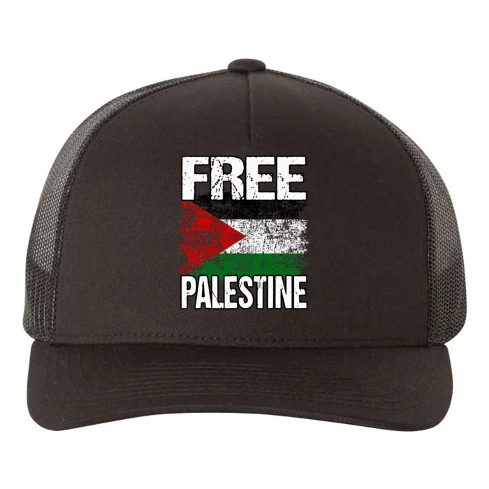 I Love Free Palestine Flag Save Gaza Strip Palestinian Yupoong Adult 5-Panel Trucker Hat