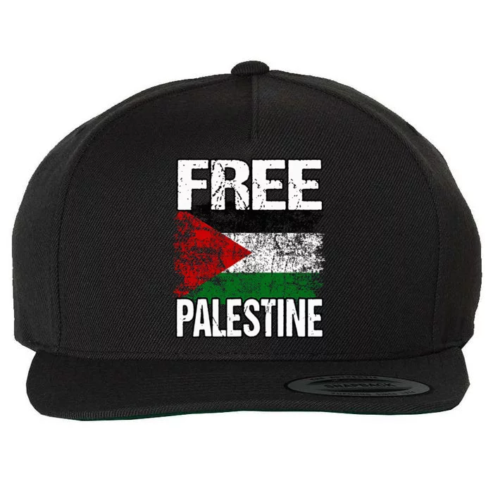 I Love Free Palestine Flag Save Gaza Strip Palestinian Wool Snapback Cap