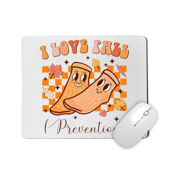 I Love Fall Prevention Fall Thanksgiving Nurse Fall Risk Mousepad