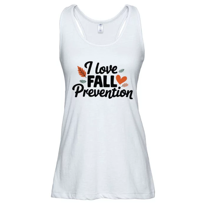 I Love Fall Prevention Funny Jokes Ladies Essential Flowy Tank