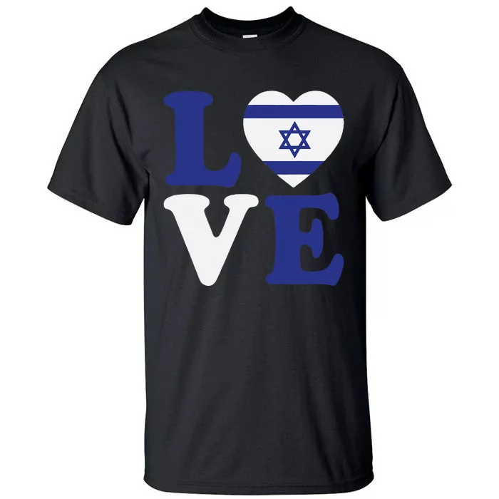 Israel Love Flag I Stand With Israel Heritage Israeli Flag Tall T-Shirt