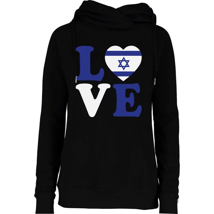 Israel Love Flag I Stand With Israel Heritage Israeli Flag Womens Funnel Neck Pullover Hood