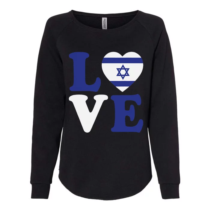 Israel Love Flag I Stand With Israel Heritage Israeli Flag Womens California Wash Sweatshirt