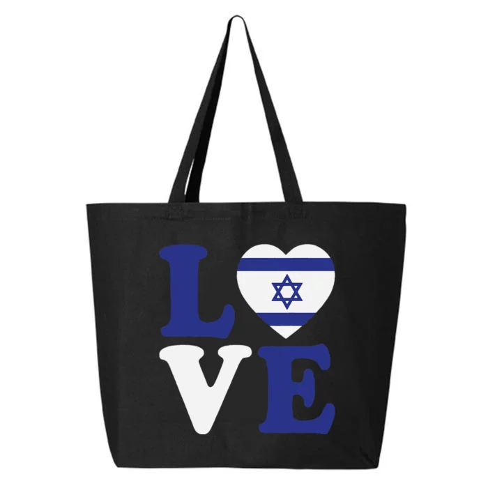 Israel Love Flag I Stand With Israel Heritage Israeli Flag 25L Jumbo Tote