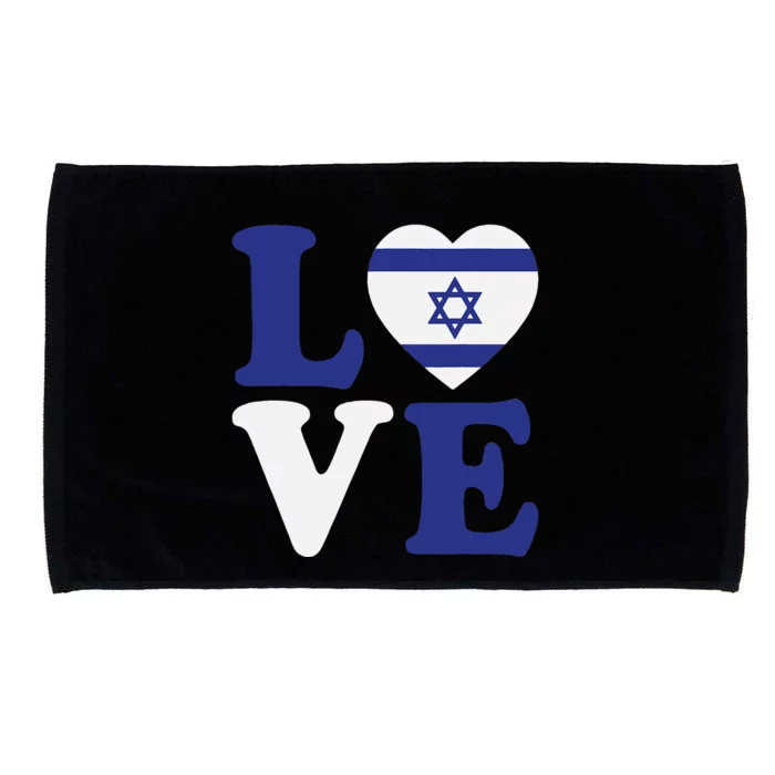 Israel Love Flag I Stand With Israel Heritage Israeli Flag Microfiber Hand Towel