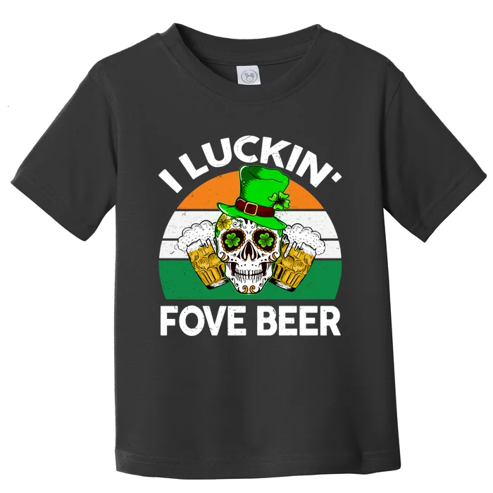 I Luckin Fove Beer St Patricks Day Likes To Drink Toddler T-Shirt