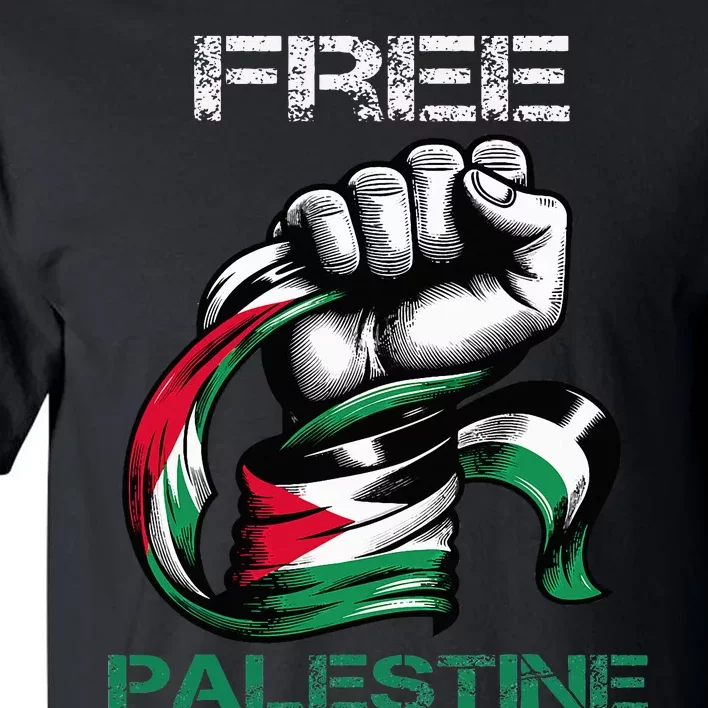 I Love Free Palestine Flag Save Gaza Strip Palestinian Tall T-Shirt