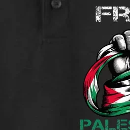 I Love Free Palestine Flag Save Gaza Strip Palestinian Dry Zone Grid Performance Polo