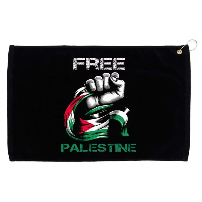 I Love Free Palestine Flag Save Gaza Strip Palestinian Grommeted Golf Towel