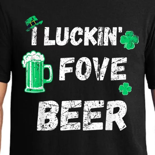 I Luckin Fove Beer St Patricks Day Likes To Drink Pajama Set