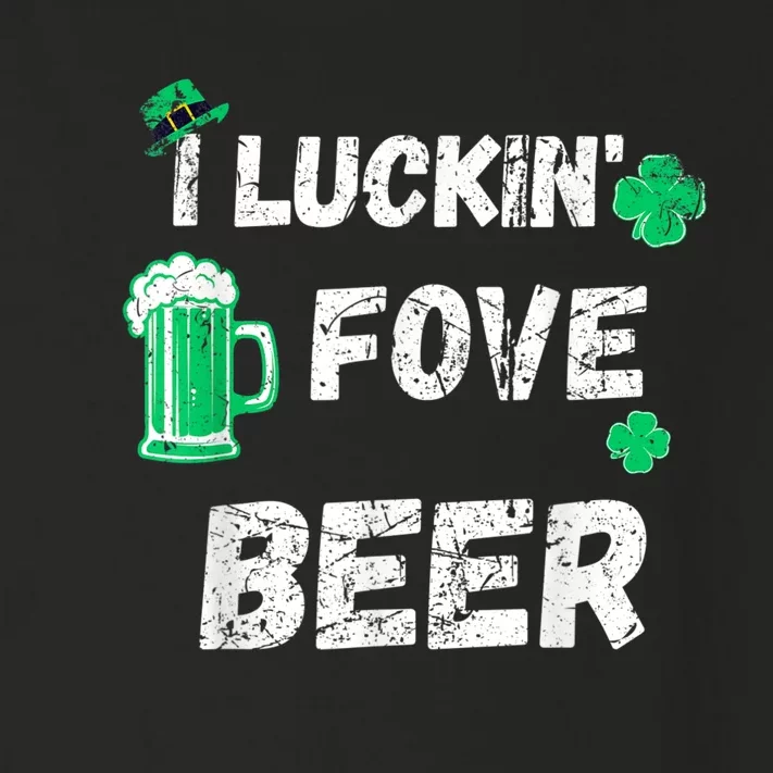 I Luckin Fove Beer St Patricks Day Likes To Drink Toddler Long Sleeve Shirt