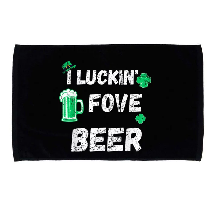 I Luckin Fove Beer St Patricks Day Likes To Drink Microfiber Hand Towel