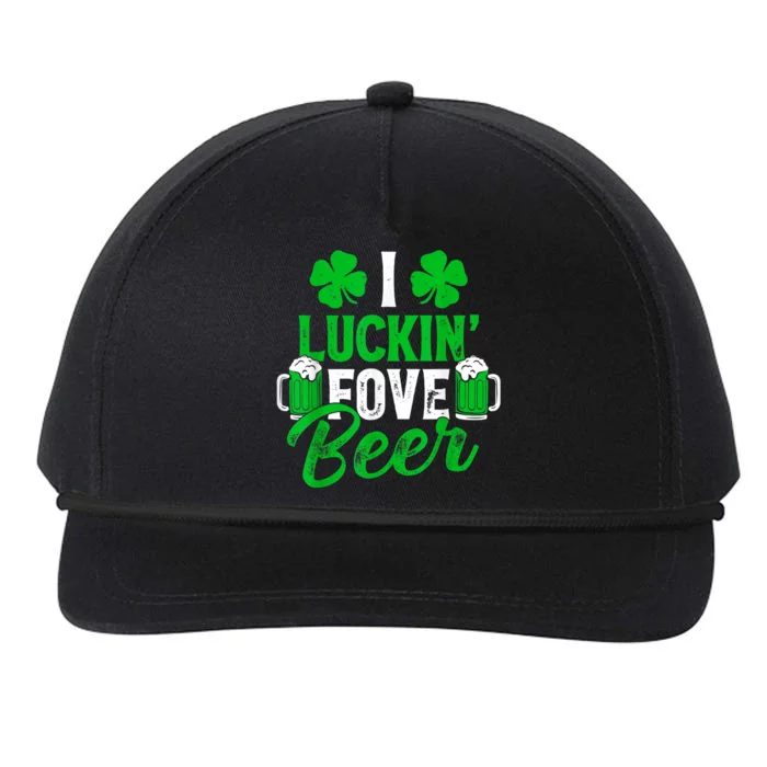 I Luckin Fove Beer St Patricks Day Likes To Drink Snapback Five-Panel Rope Hat