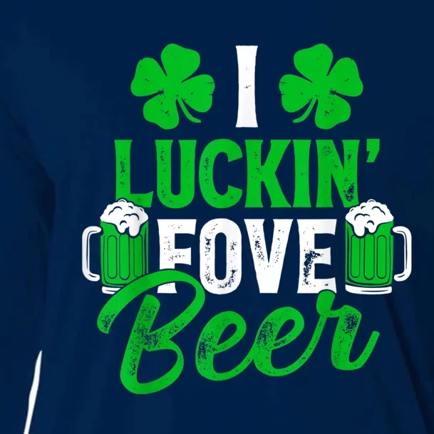 I Luckin Fove Beer St Patricks Day Likes To Drink Cooling Performance Long Sleeve Crew