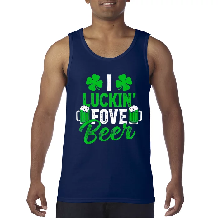 I Luckin Fove Beer St Patricks Day Likes To Drink Tank Top