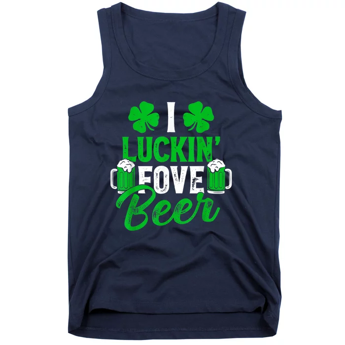 I Luckin Fove Beer St Patricks Day Likes To Drink Tank Top