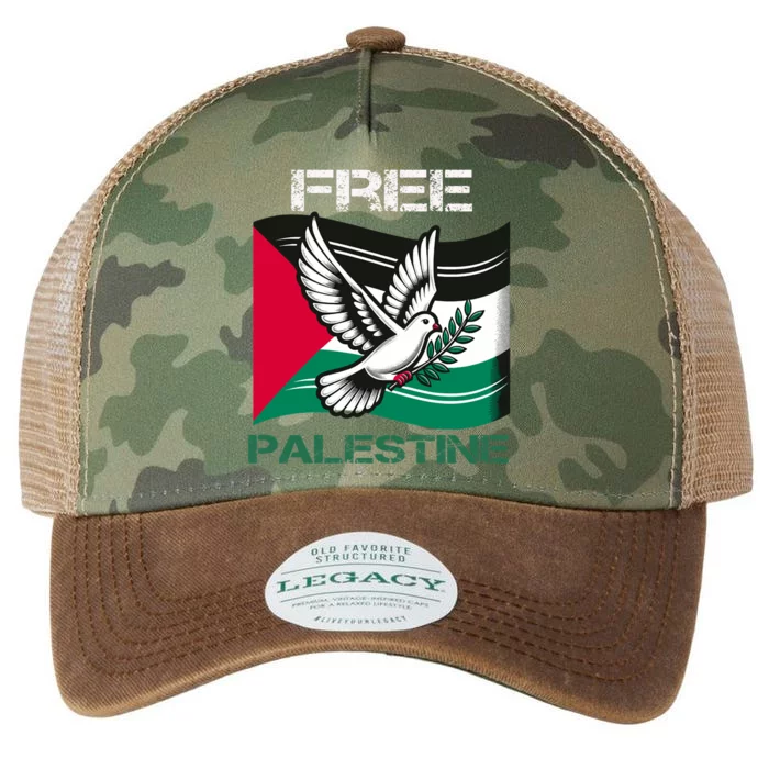 I Love Free Palestine Flag Save Gaza Strip Palestinian Legacy Tie Dye Trucker Hat