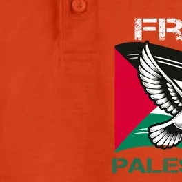 I Love Free Palestine Flag Save Gaza Strip Palestinian Dry Zone Grid Performance Polo