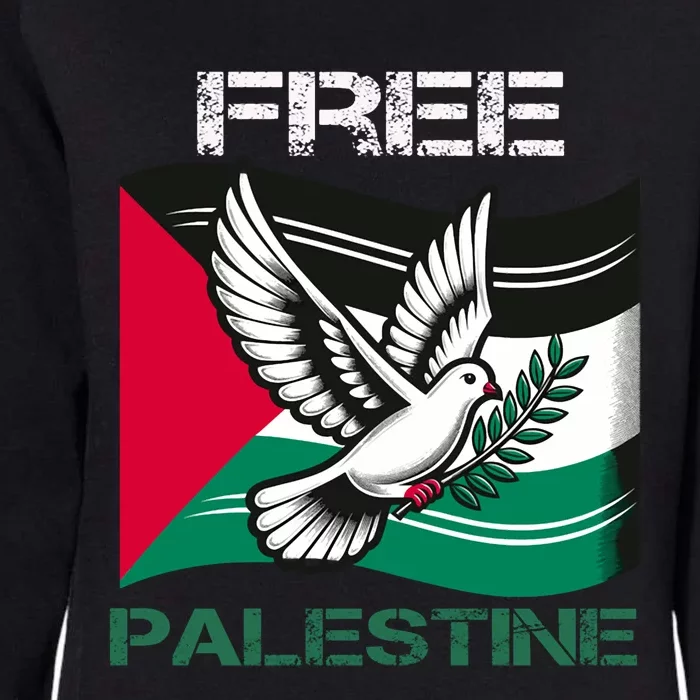 I Love Free Palestine Flag Save Gaza Strip Palestinian Womens California Wash Sweatshirt