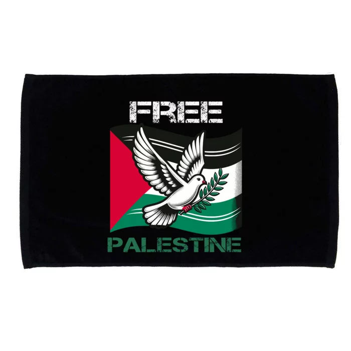 I Love Free Palestine Flag Save Gaza Strip Palestinian Microfiber Hand Towel