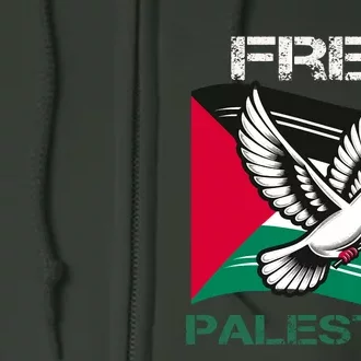 I Love Free Palestine Flag Save Gaza Strip Palestinian Full Zip Hoodie