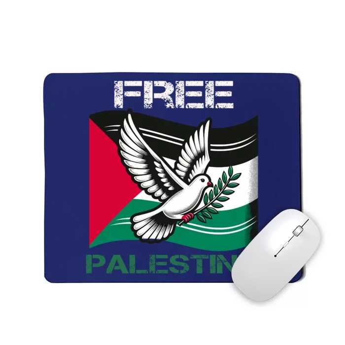 I Love Free Palestine Flag Save Gaza Strip Palestinian Mousepad