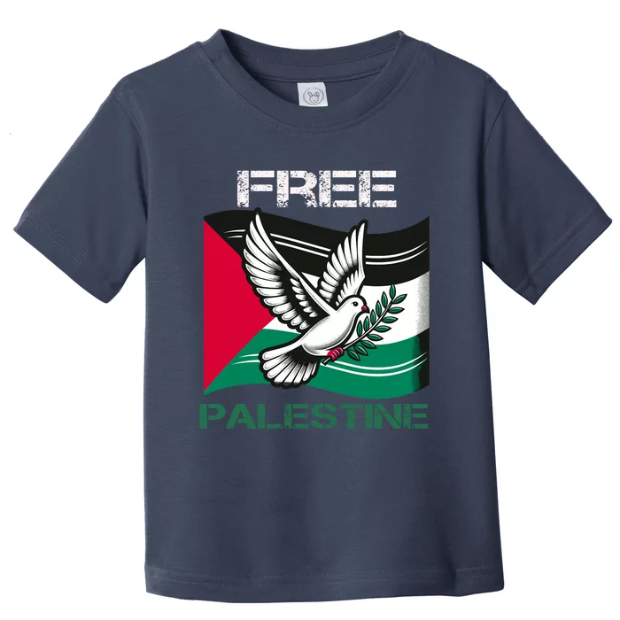 I Love Free Palestine Flag Save Gaza Strip Palestinian Toddler T-Shirt